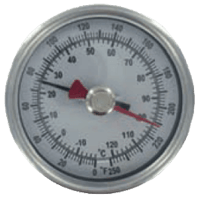 Dwyer Maximum/Minimum Bimetal Thermometer, Series BTM3